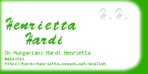 henrietta hardi business card